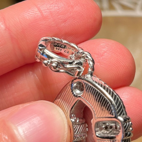 Judith Ripka Sterling Silver Tiger's Eye CZ Citrine Enhancer Diamonique Pendant - Picture 15 of 16